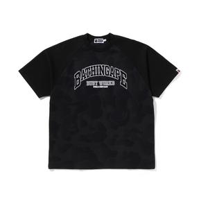 Футболка хлопковая с вышитым логотипом A BATHING APE, черная