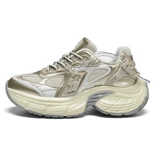 Kuding Кроссовки Chunky Unisex низкие серебристо-черно-шампань в цвете шампань, цвет Champagne