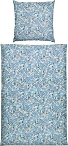 Постельное белье , синее, 1x 155x220 см + 1x 80x80 см Erwin Müller
