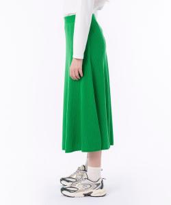 Объемная юбка-клеш из ребристой вязки