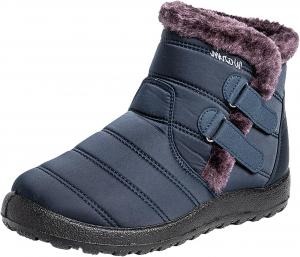 Сапоги для женщин и мужчин Зимняя обувь Босоножки Унисекс Водонепроницаемые походные ботинки на голенище Удобные теплые ботинки с меховой подкладкой Generic, B04-Navy