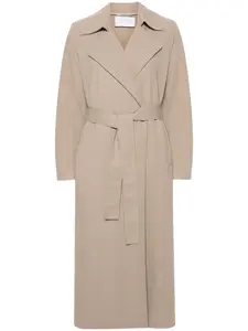 Тренч с заостренными лацканами и поясом Harris Wharf London, нейтральный