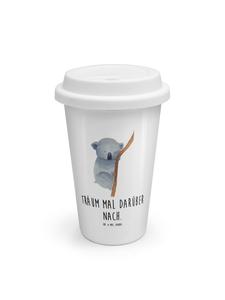 Mr. & Mrs. Panda Термокружка с изображением коалы и надписью белого цвета