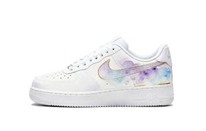 Nike Кроссовки для скейтбординга Air Force 1 Cloudscape Gilded Abrasion Resistant low top унисекс белый фиолетовый