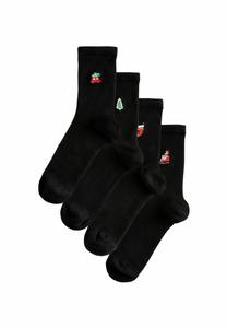 Носки Next MOTIF 4 PACK STANDARD, Christmas Icons/Mottled Black