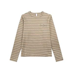 Детская футболка с длинным рукавом в морскую полоску Memoi, Olive
