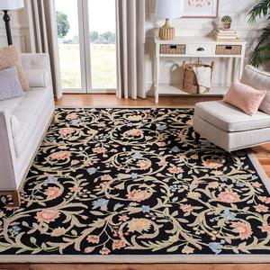 SAFAVIEH Chelsea Collection ковер 336 x 458 см большого размера - , Black, ручной работы французский кантри из шерсти, идеален для помещений с высокой проходимостью в гостиной, спальне (HK248B)