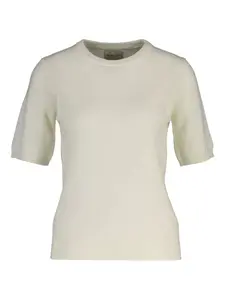 Шерстяная футболка Gant, кремовый