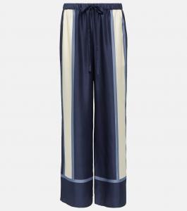 Шелковые брюки-палаццо с принтом Dazed SIR, Studio Print