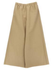 Брюки с вышивкой логотипа MM6 Maison Margiela, бежевый