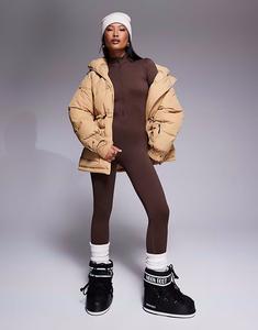 Бесшовное темобелье карамельного цвета Asos 4505 Ski & Snow