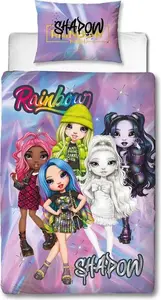 - Комплект постельного белья AG3205 (односпальная кровать) (розовый/фиолетовый/разноцветный) Rainbow High
