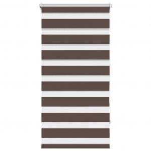 Двойная рулонная штора 60,9/120 см, ширина ткани 56,7 см, изготовлена из полиэстера, коричневого цвета vidaXL, коричневый