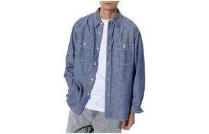 Рубашка унисекс Uniqlo, темно-синий