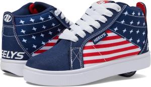 Кроссовки Racer Mid Heelys Унисекс, белый/красный/синий/темно-синий