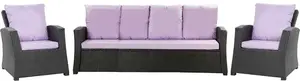 Комплект садовых подушек из полираттана, фиолетовый - подушка сиденья 180x60 см + 4 подушки спинки 56x50 см - подушки для 5-6-местного садового дивана и садового стула/кресла