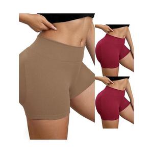 3 пары женских корректирующих шорт для похудения и фитнеса Inspire Chic, Rose Pink Khaki