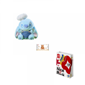 Свитшот комбинезон Disney Stitch Limited Edition плюшевая кукла высота 36см/35см MINISO, 36cm chef sitting posture doll (stitch)+plush cleaning wet wipes