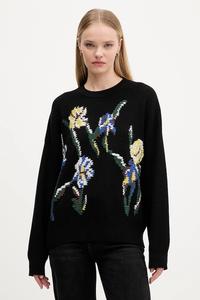 Хлопковый свитер COOPER Desigual, черный