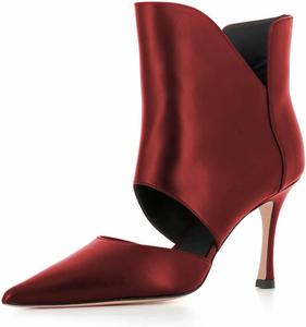 Женские ботильоны на каблуке-стилет Zszszsu, сексуальные высокие каблуки с оригинальными вырезами, стильные ботильоны с удобной посадкой, размер 4-16 США, Red