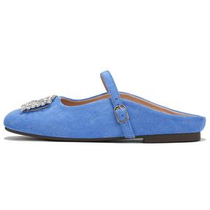 OMS Закрытые тапочки женские голубые, цвет Blue