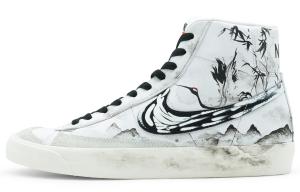 Кроссовки Nike Blazer Skateboarding Shoes Unisex High-top Black/White, черный/белый