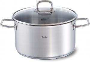 Кастрюля Fissler Viseo/из нержавеющей стали (5,7 л - Ø 24 см) со стеклянной крышкой, внутренней мерной шкалой, бортиком для удобного слива жидкости, совместима с индукционными плитами, включая индукционные
