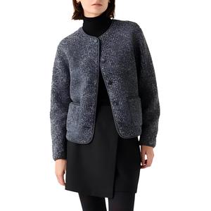 UNIQLO Пальто с бархатистой текстурой Women's, Asphalt Gray
