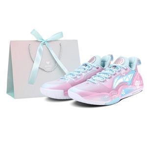 Li-Ning Li Ning Speed 9 Cushioning Abrasion Resistant Lightweight Low top Basketball Shoes мужские розовые синие