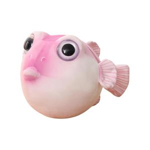 Плюшевая кукла рыба-шар 26см/33см/43см высота AZLCL, розовый