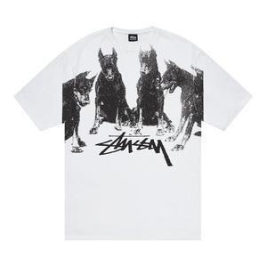 Футболка Stussy Dobermans 'White', белый