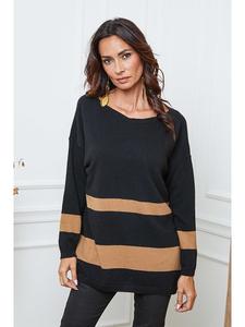 Свитер Ellev черного/светло-коричневого цвета So Cachemire