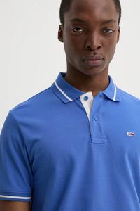 Хлопковая поло Tommy Jeans, фиолетовый