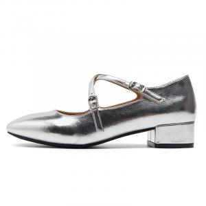 Высокие каблуки женские серебристые Westlink