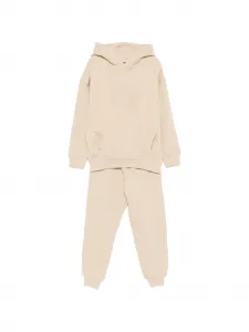 Худи с принтом Moschino Kids, бежевый