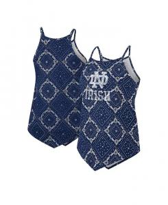 Темно-синяя потертая майка Notre Dame Fighting Irish Bandana из коллаборации с Wrangler Colosseum