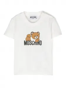 Футболка с принтом Teddy Bear Moschino Kids, белый