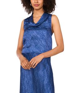 Женская блузка без рукавов с воротником-хомутом Vince Camuto, Blueberry