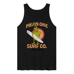 Мужская майка с принтом «Доктор Сьюз, Гринч, Mean One Surf» Licensed Character, черный