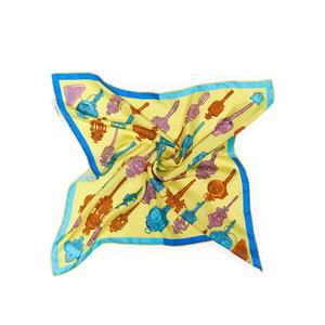 Шарф шелковый Deep Breath с цветным шелковым узором, зеленый