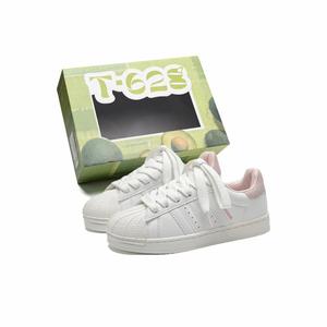 T628 Износостойкие легкие дышащие нескользящие низкие скейтбордские кроссовки унисекс в коробке розово-белые, цвет Pink White