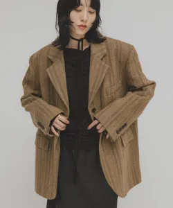 Пиджак из смесовой шерсти, сшитый на заказ Kbf, цвет Orange And Other Colors