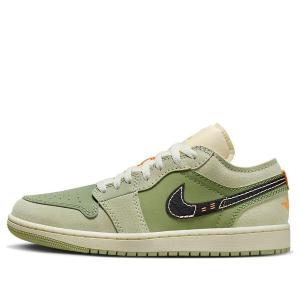 Кроссовки Air Jordan 1 Low SE Craft 'Light Olive', зеленый