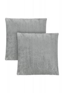 2 наволочки из полосатой фланели 45 х 45 см Сарате Aspero, цвет Hellgrau