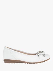 Кожаные туфли-лодочки sabia широкой посадки Gabor, белый