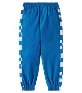 Спортивные брюки из хлопкового джерси Stella McCartney Kids, Air Force Blue
