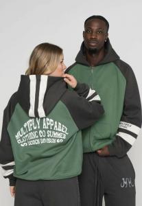 Толстовка Multiply Apparel OVERSIZE ZIP TRACK TEAM, Myrtle/Dark Green