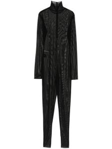 Комбинезон узкого кроя с высоким воротником Norma Kamali, черный