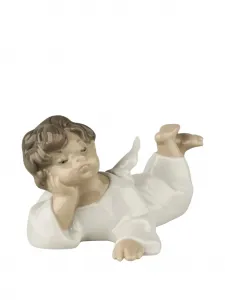 Скульптура «Ангел, лежащий» Lladró, белый