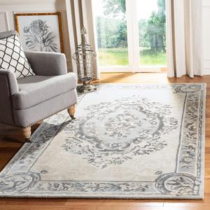 Ковер ручной работы SAFAVIEH, 153 x 244 см, Empire Collection Beige/Light Grey EM414D традиционный европейский премиум шерстяной